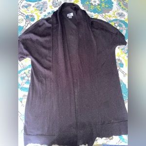 Black Short Sleeve Cardigan/Sweater